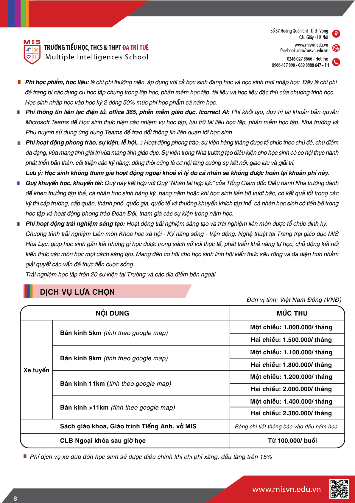 Thông tin tuyển sinh Tiểu học năm học 2026-2027