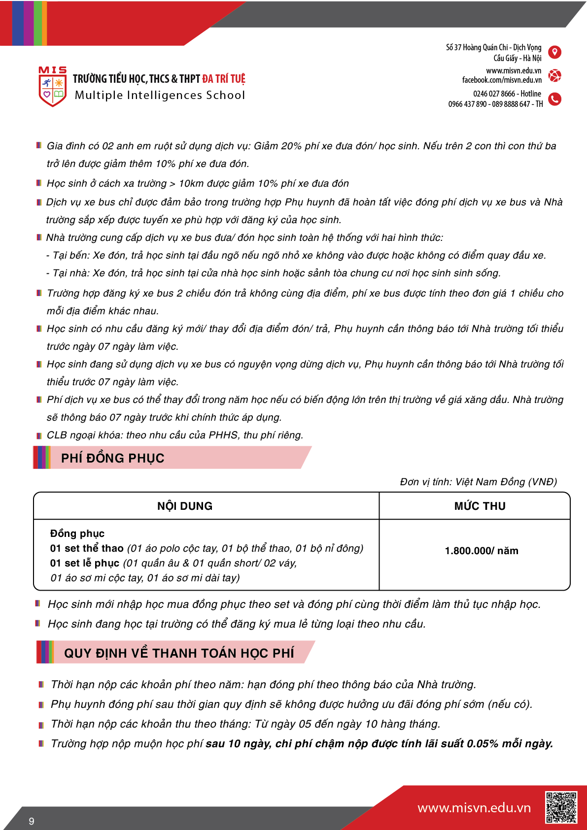 Thông tin tuyển sinh Tiểu học năm học 2026-2027