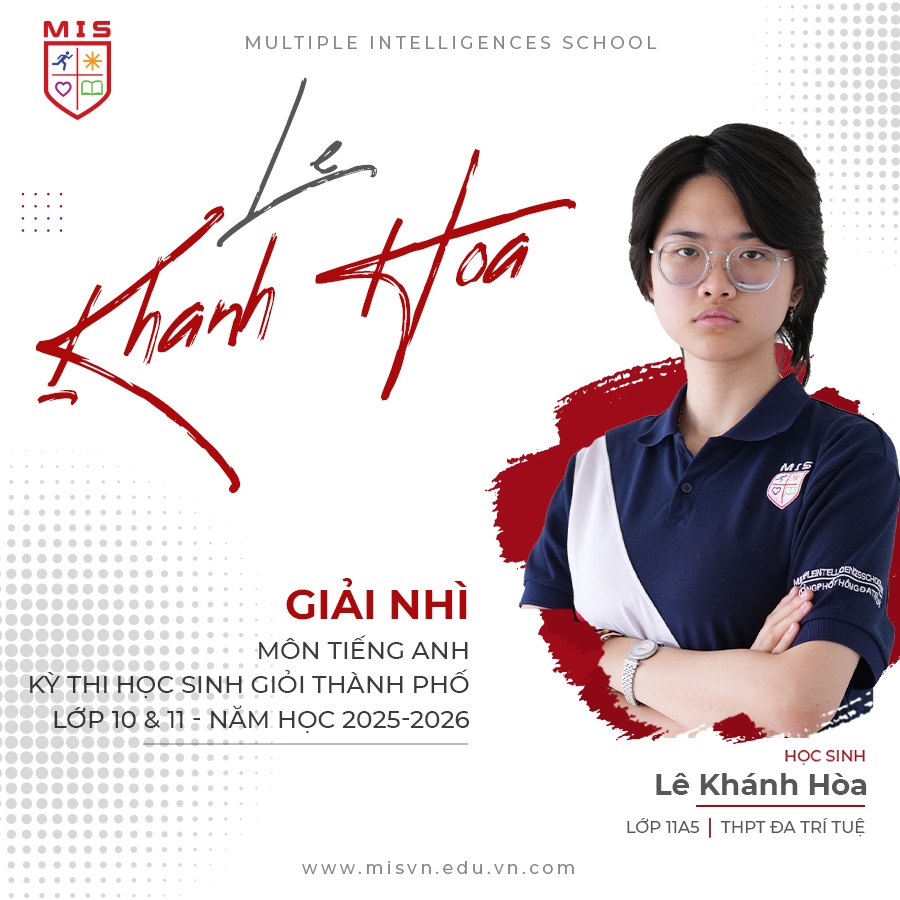 MIS GHI DẤU ẤN TẠI KỲ THI HỌC GIỎI KHỐI 10 & KHỐI 11 CẤP CỤM - NĂM HỌC 2025–2026