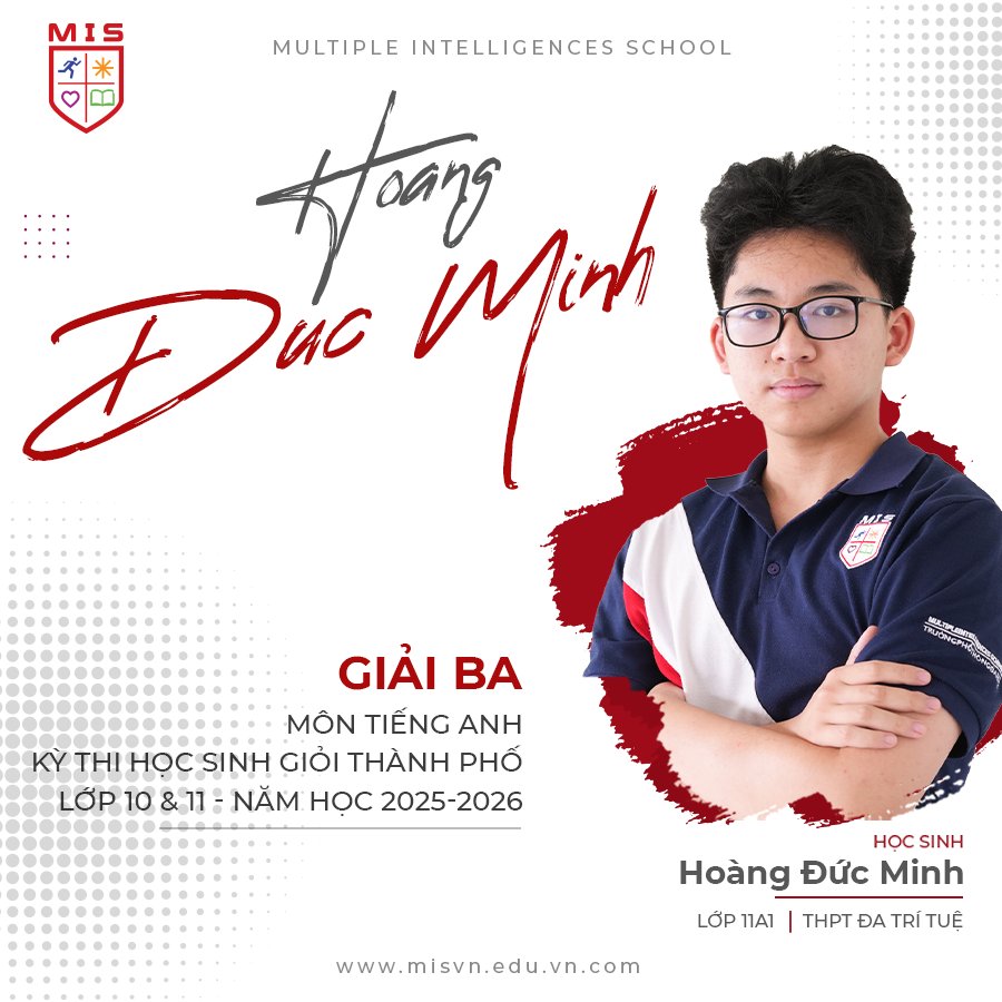 MIS GHI DẤU ẤN TẠI KỲ THI HỌC GIỎI KHỐI 10 & KHỐI 11 CẤP CỤM - NĂM HỌC 2025–2026