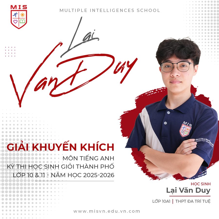 MIS VINH DANH HỌC SINH LÊ KHÁNH HOÀ ĐẠT GIẢI VÀNG CUỘC THI GIẢ LẬP DOANH NGHIỆP CHÂU Á 2026