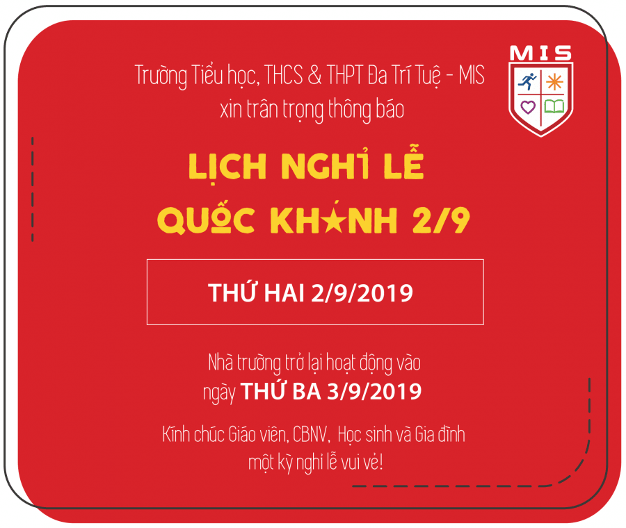 Thông báo Nghỉ lễ 2/9