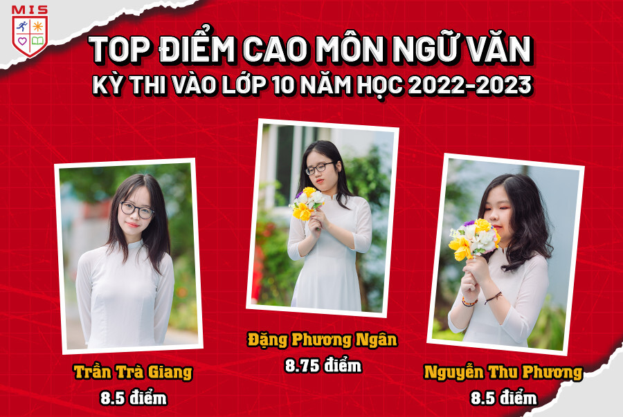 TOP ĐIỂM CAO MÔN NGỮ VĂN – TRONG KỲ THI VÀO LỚP 10 TP. HÀ NỘI Năm học 2021 – 2022