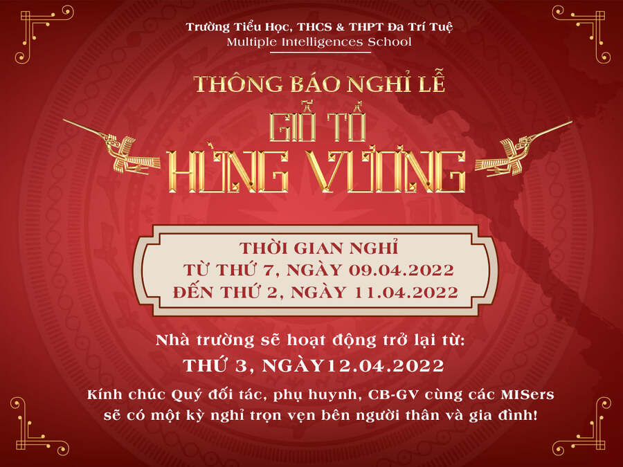 THÔNG BÁO LỊCH GIỖ TỔ HÙNG VƯƠNG