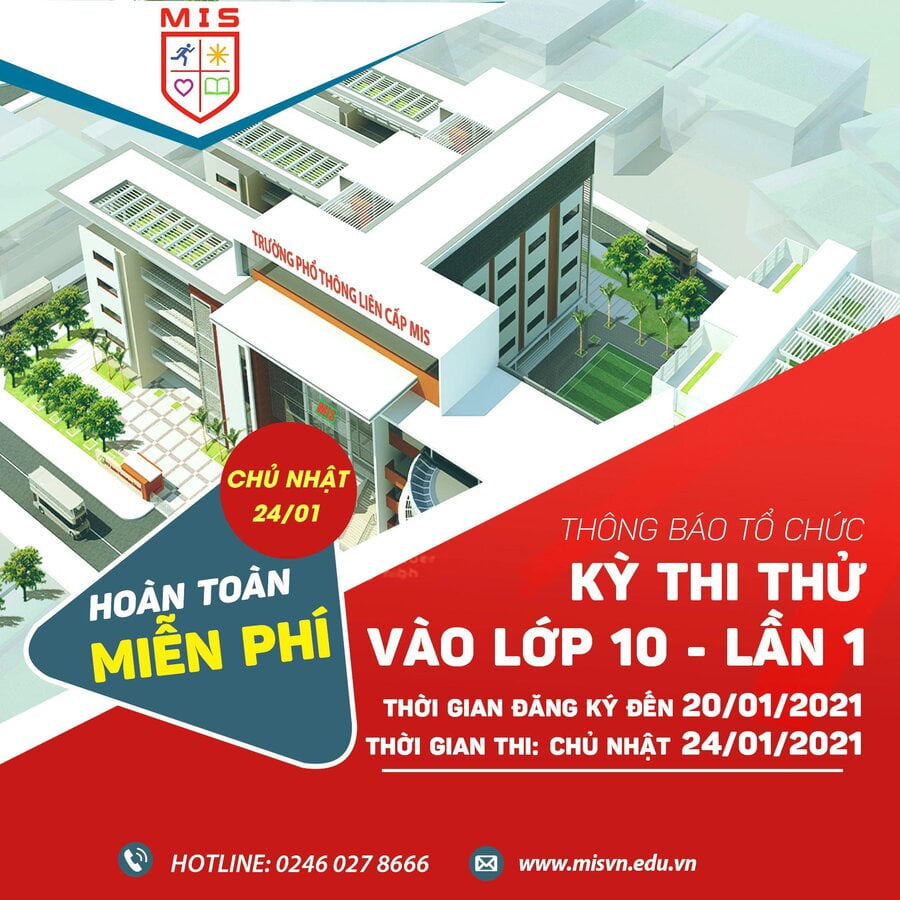 THI THỬ VÀO LỚP 10 MIỄN PHÍ – ĐỢT 1