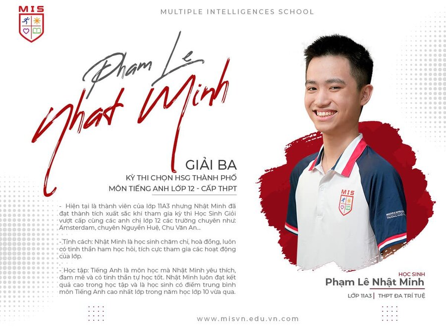 CHÚC MỪNG PHẠM LÊ NHẬT MINH – GIẢI BA – KỲ THI HỌC SINH GIỎI TP HÀ NỘI