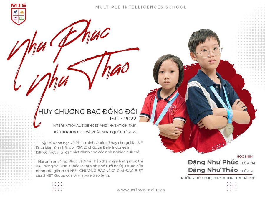 MISERS GIÀNH GIẢI BẠC KỲ THI QUỐC TẾ – KHOA HỌC VÀ SÁNG CHẾ – ISIF 2022