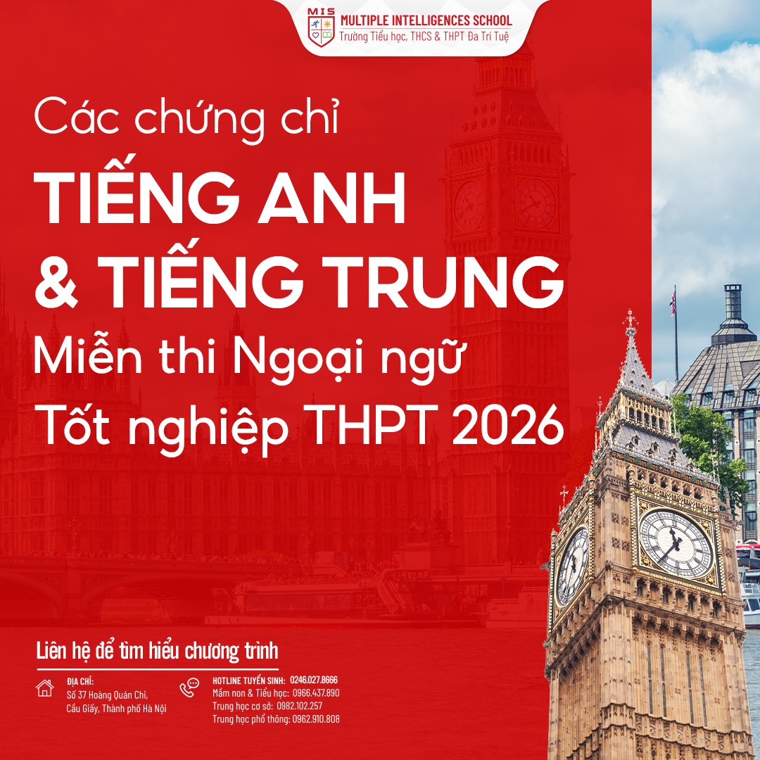MIỄN THI NGOẠI NGỮ TỐT NGHIỆP THPT 2026