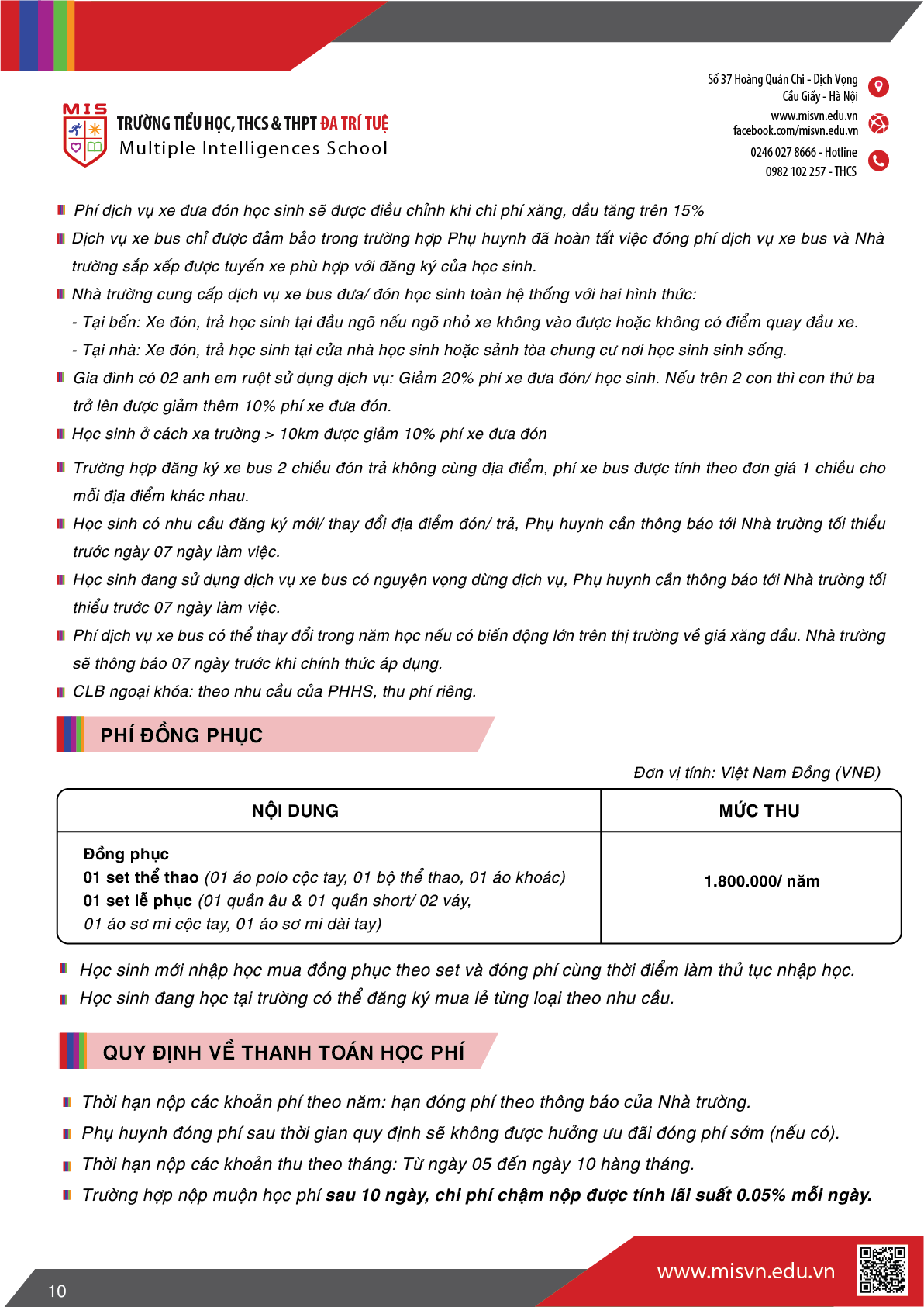 Thông tin tuyển sinh Trung học cơ sở năm học 2026-2027