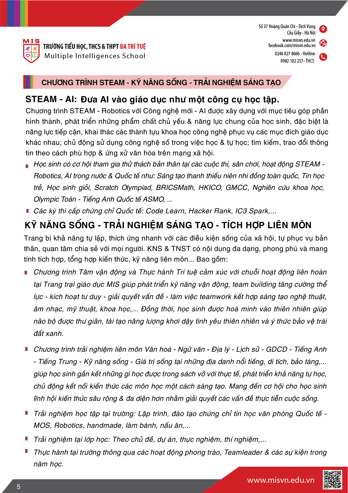 Thông tin tuyển sinh Trung học cơ sở năm học 2026-2027