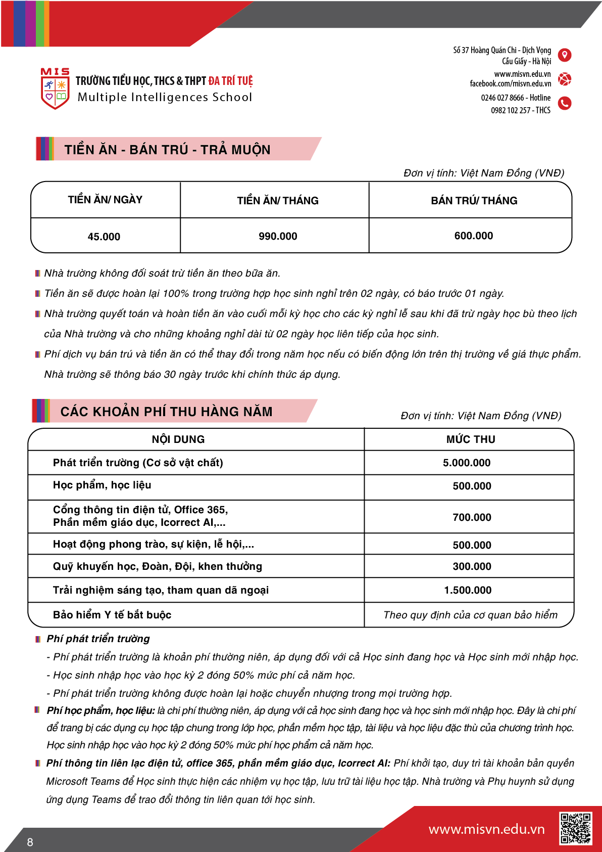 Thông tin tuyển sinh Trung học cơ sở năm học 2026-2027