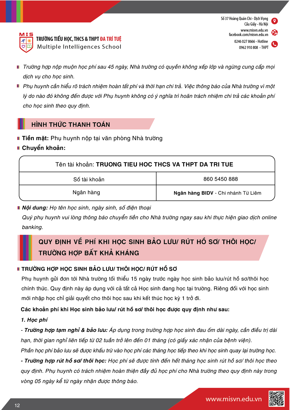 Thông tin tuyển sinh Trung học phổ thông năm học 2026-2027