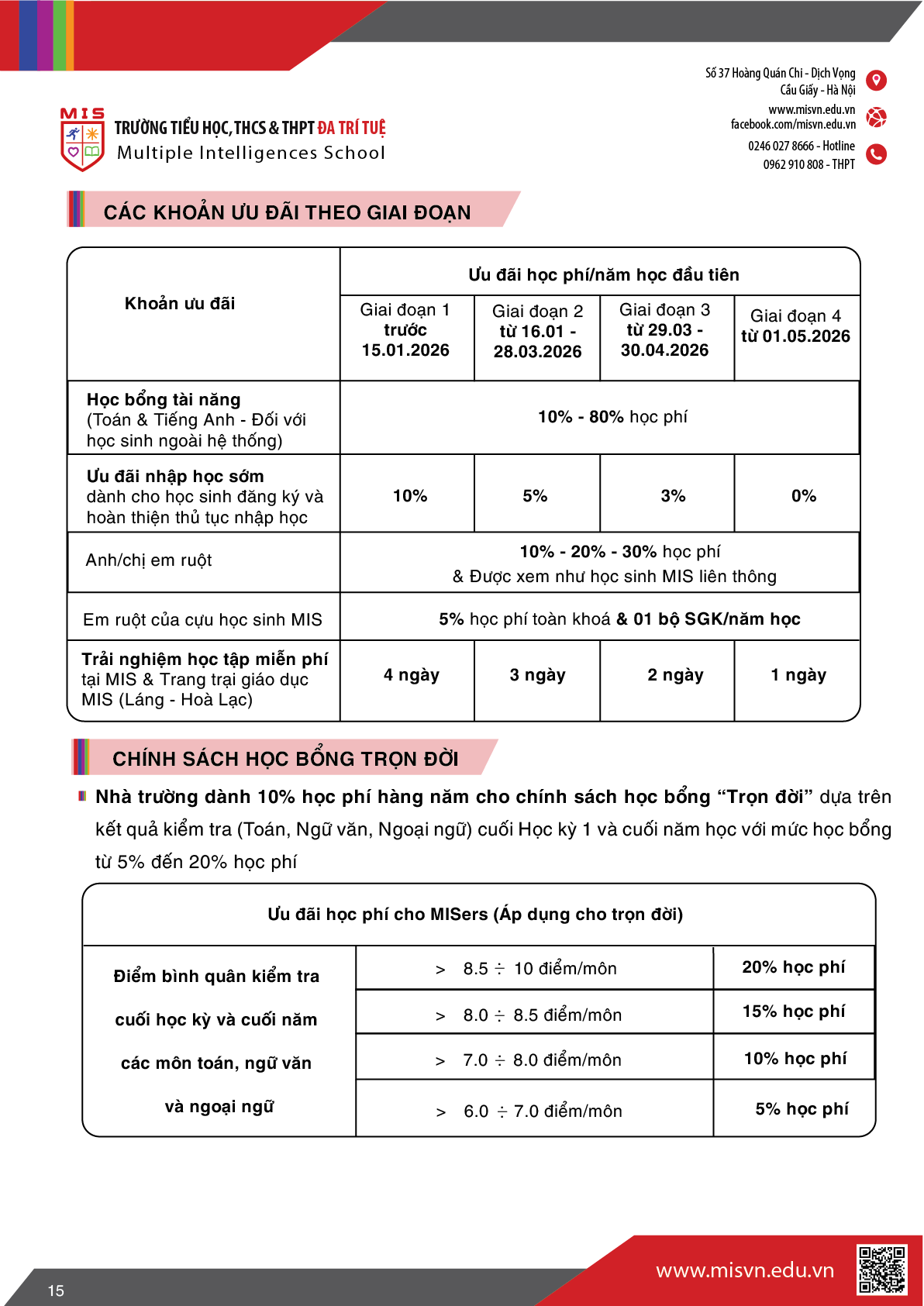 Thông tin tuyển sinh Trung học phổ thông năm học 2026-2027